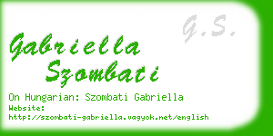 gabriella szombati business card